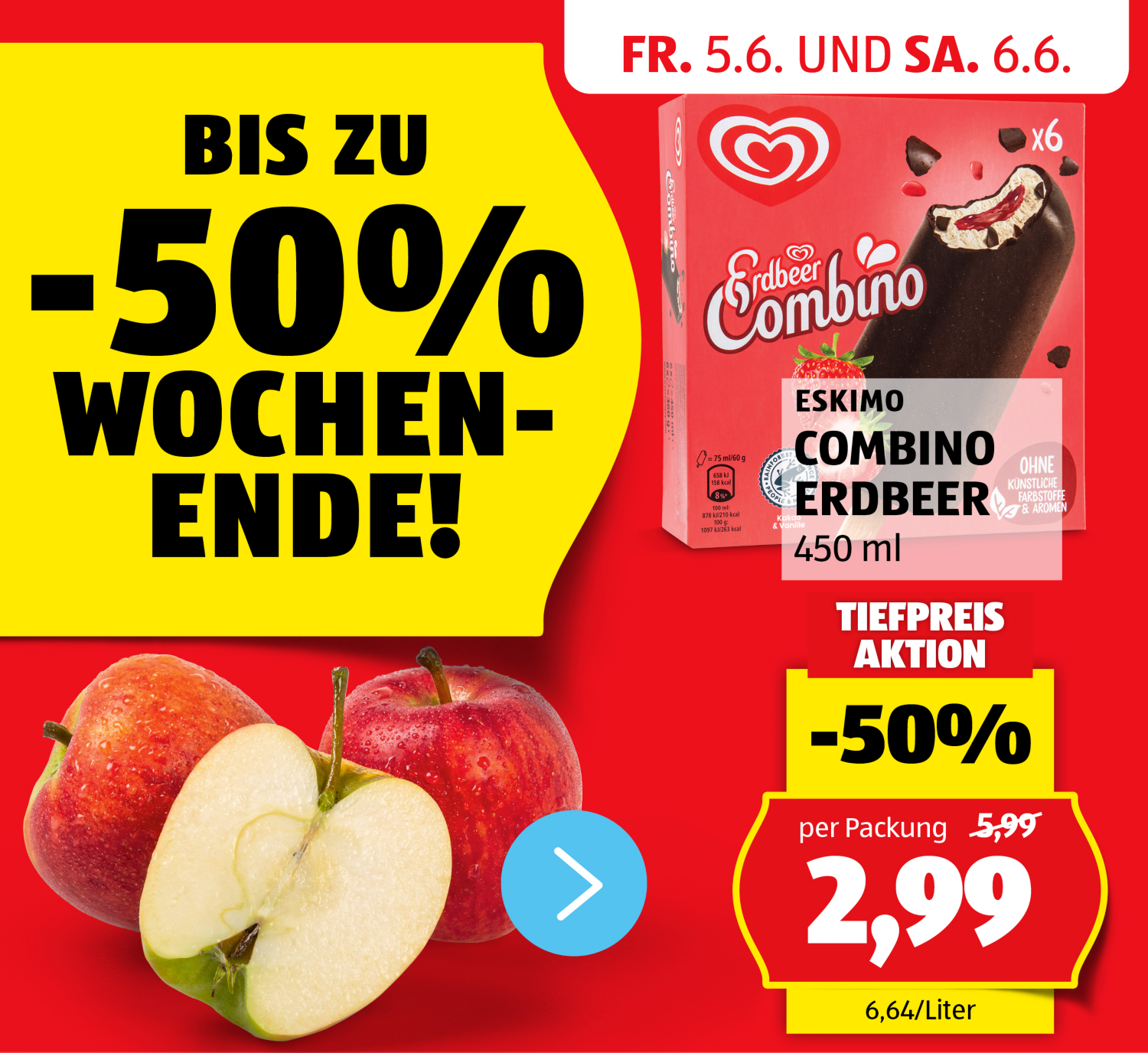 Aktionen: -50% Wochenende! – Angebote von 5.6. und 6.6.