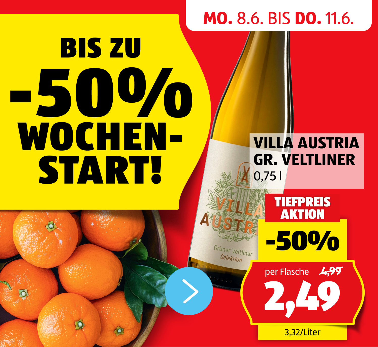 Aktionen: HOFER Wochenstart! – Angebote von 8.6. bis 11.6.
