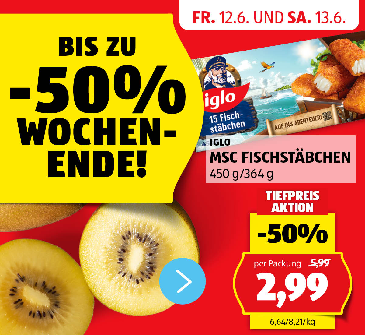 Aktionen: -50% Wochenende! – Angebote von 12.6. und 13.6.