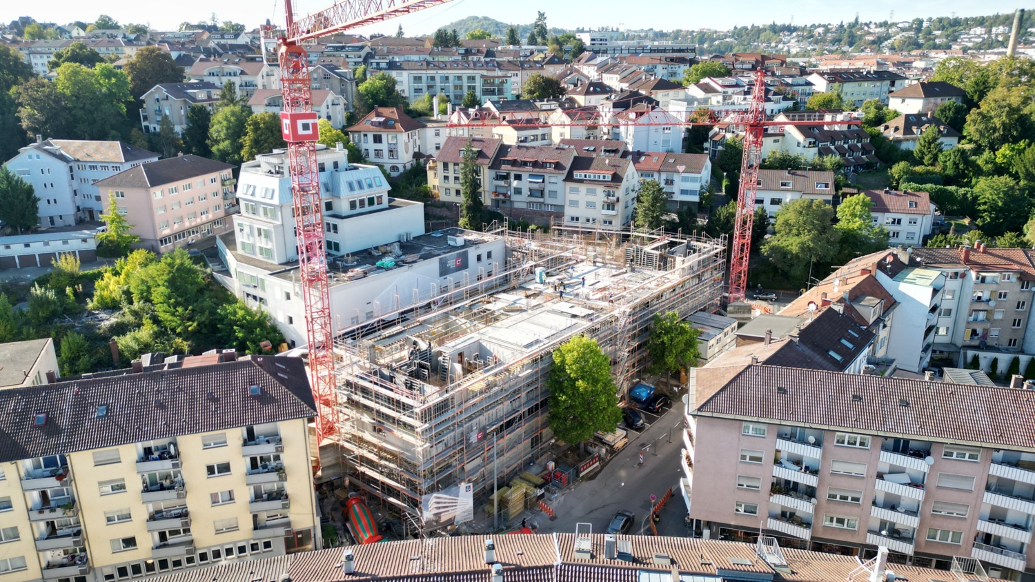Baustellenansicht der ALDI SÜD Handelsimmobilie in Pforzheim