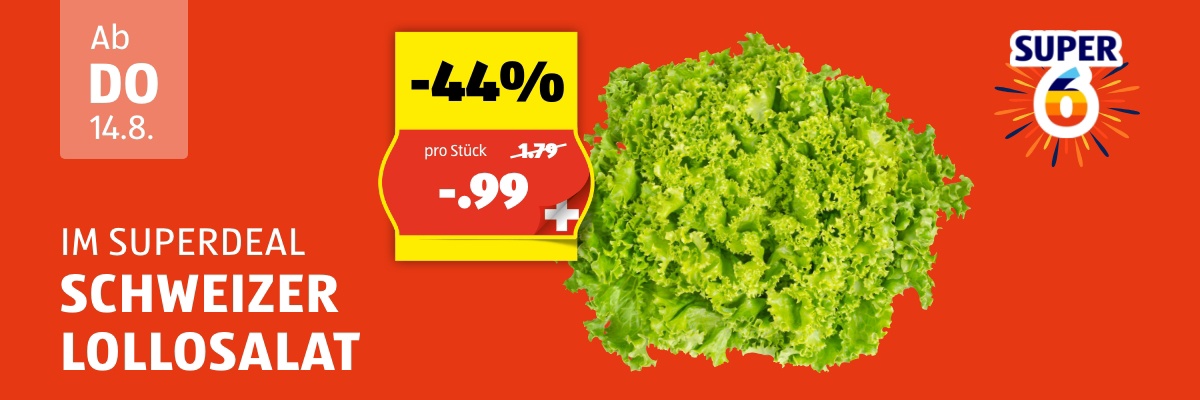SuperDeal ab Donnerstag 14.8.