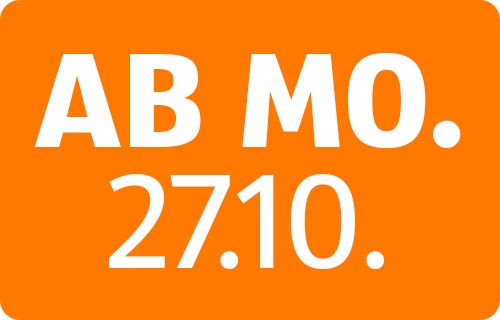 Wohlfühlangebote - ab 27.10.