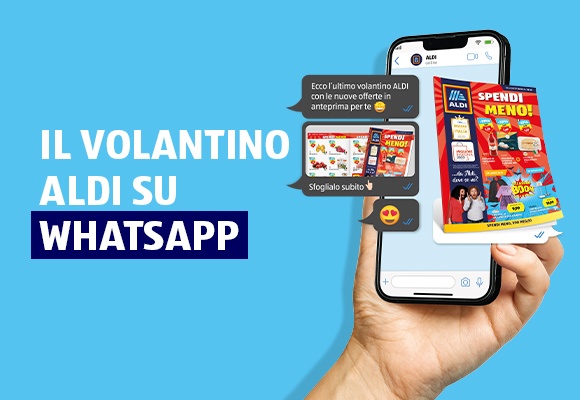ALDI ANNUNCIA IL VOLANTINO DIGITALE SU WHATSAPP