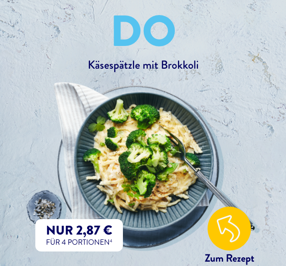 Zum Rezept Käsespätzle mit Brokkoli