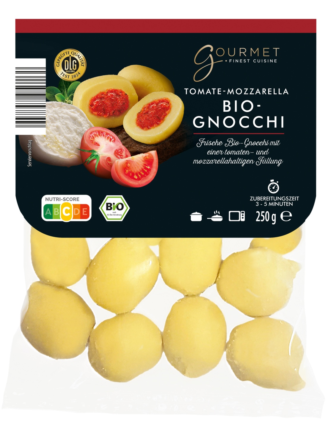 Gourmet Finest Cuisine, gefüllte Bio-Gnocchi, verschiedene Sorten, 250g Packung