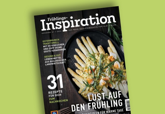 Das online ALDI SUISSE-Flugblatt wird auf einem Tablet betrachtet.