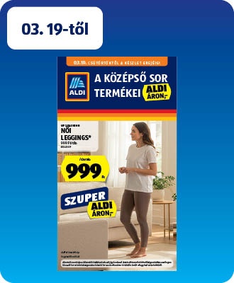 ALDI középső sor termékei