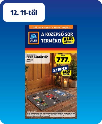 ALDI középső sor termékei