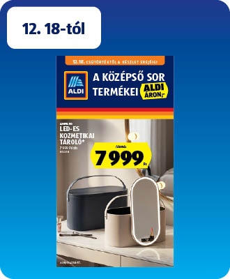 ALDI Középső sor termékei