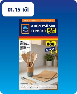 ALDI Középső sor termékei