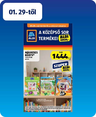 ALDI Középső sor termékei