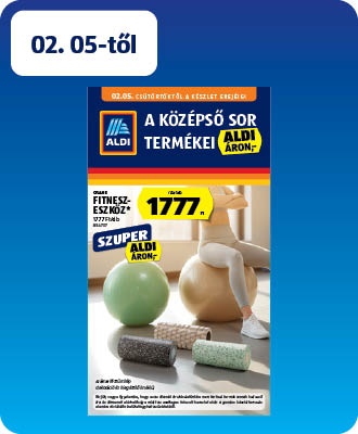 ALDI középső sor termékei