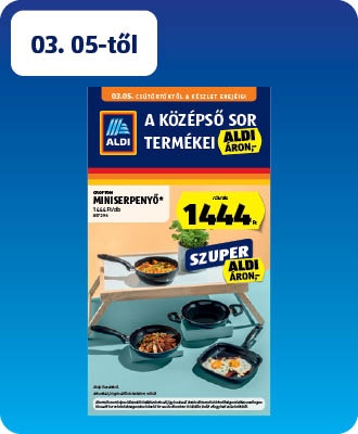 ALDI középső sor termékei