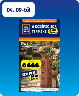 ALDI Középső sor termékei