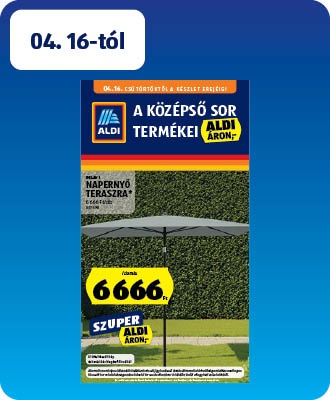 ALDI középső sor termékei