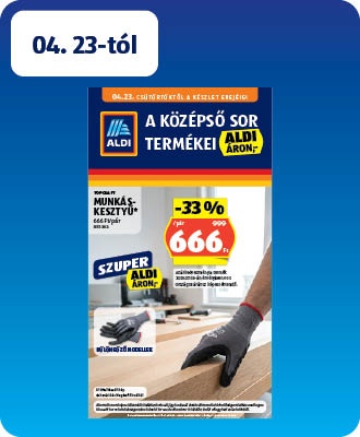 ALDI Középső sor termékei