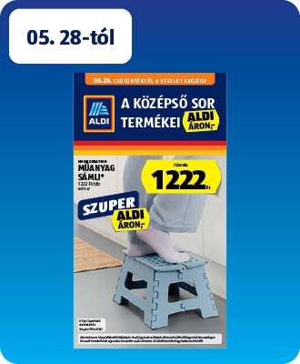 ALDI középső sor termékei