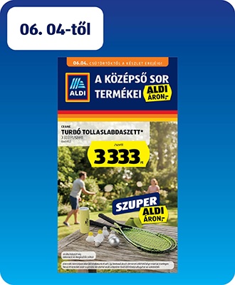 ALDI Középső sor termékei