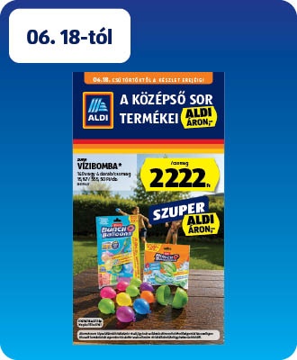 ALDI Középső sor termékei