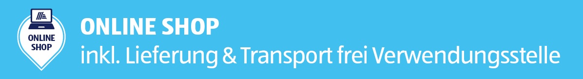 Hinweis Lieferung und Transport frei Verwendungsstelle