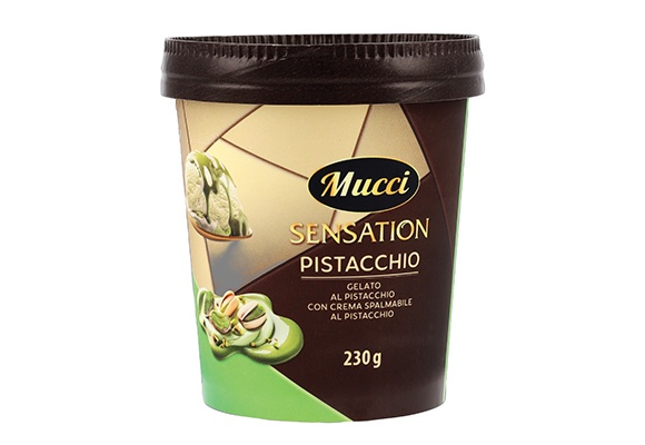 Gelato con crema spalmabile al pistacchio