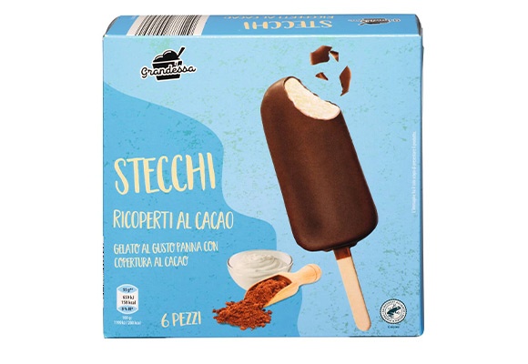 Stecco gelato panna cioccolato