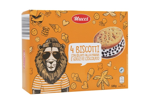 Biscotti tondi con  gocce di cioccolato