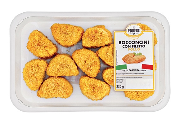 Bocconcini con filetto di pollo panati