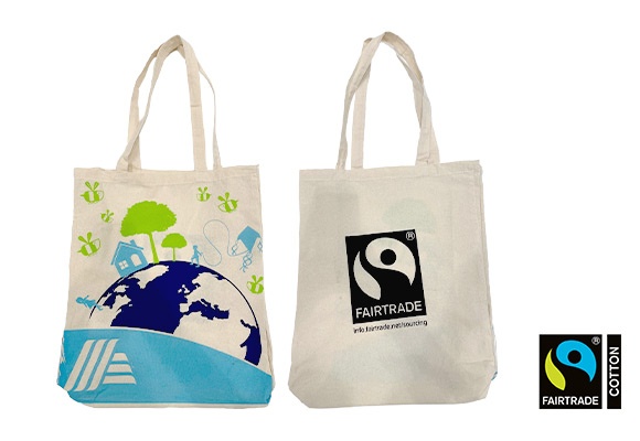 FAIRTRADE Shopping bag in cotone