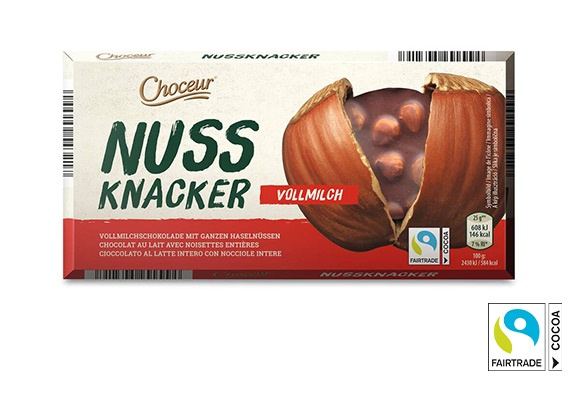 CHOCEUR Cioccolato al latte con nocciole