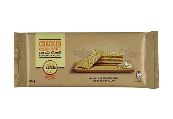 Cracker con riso soffiato