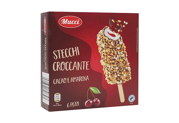 Stecchi croccante cacao e amarena