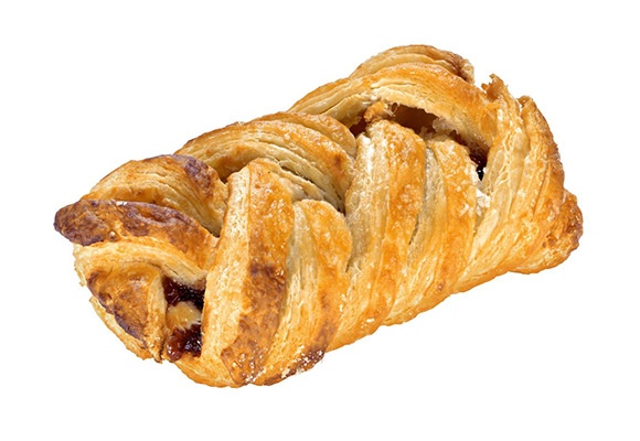 Treccia con crema e amarena