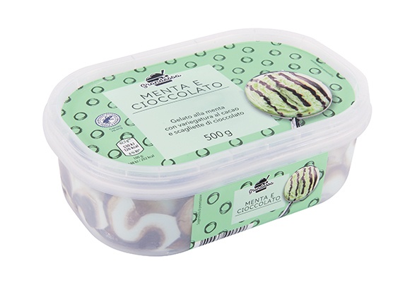 Vaschetta gelato menta e cioccolato 