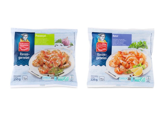 Gamberi sgusciati naturali e marinati