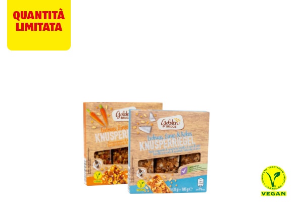 GOLDEN BRIDGE Barrette croccanti a base di lenticchie