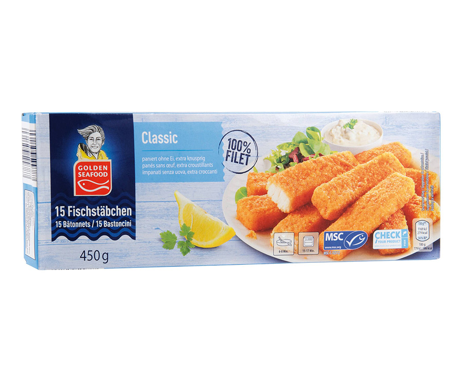 Bastoncini di filetto di merluzzo MSC 450 g