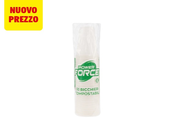 POWER FORCE Bicchieri compostabili