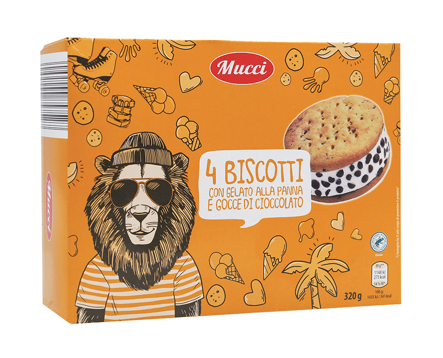 Biscotti tondi con gocce di cioccolato Mucci