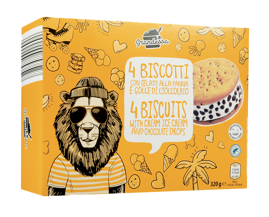 Biscotti tondi con gocce di cioccolato Grandessa