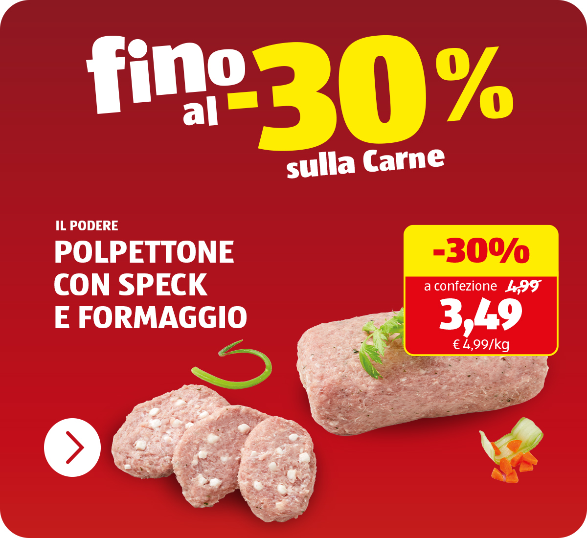 Fino al -30% sulla carne