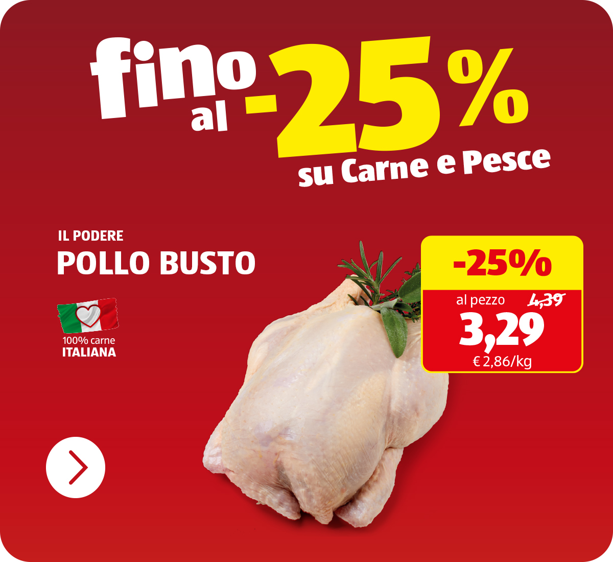 Fino al -25% sulla carne