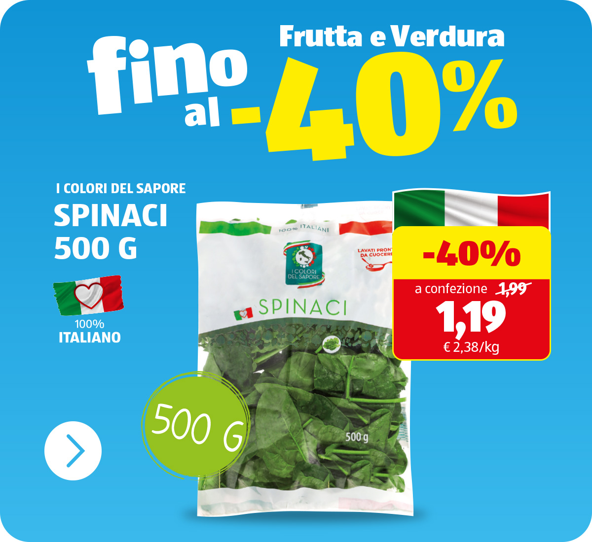 Frutta e verdura fino al -40%