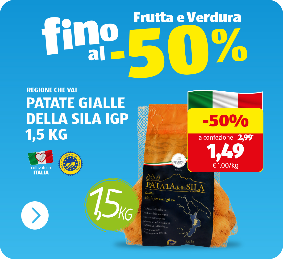 Frutta e verdura fino al -50%