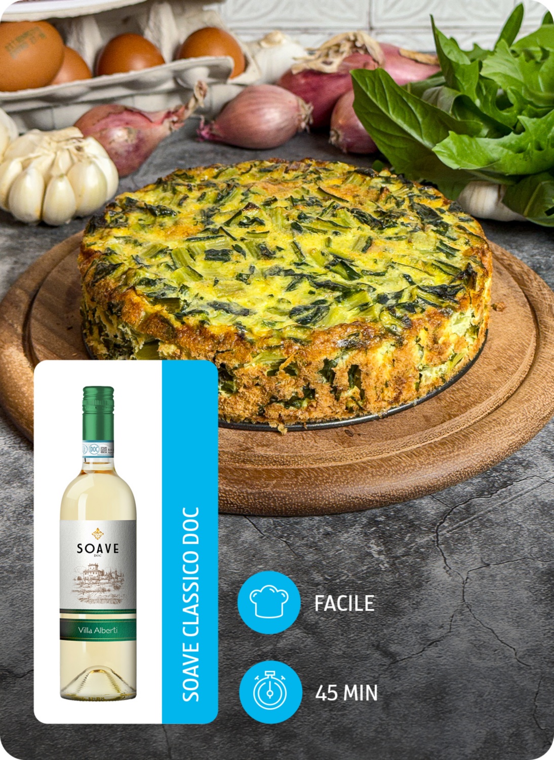 Frittata al forno con cicoria