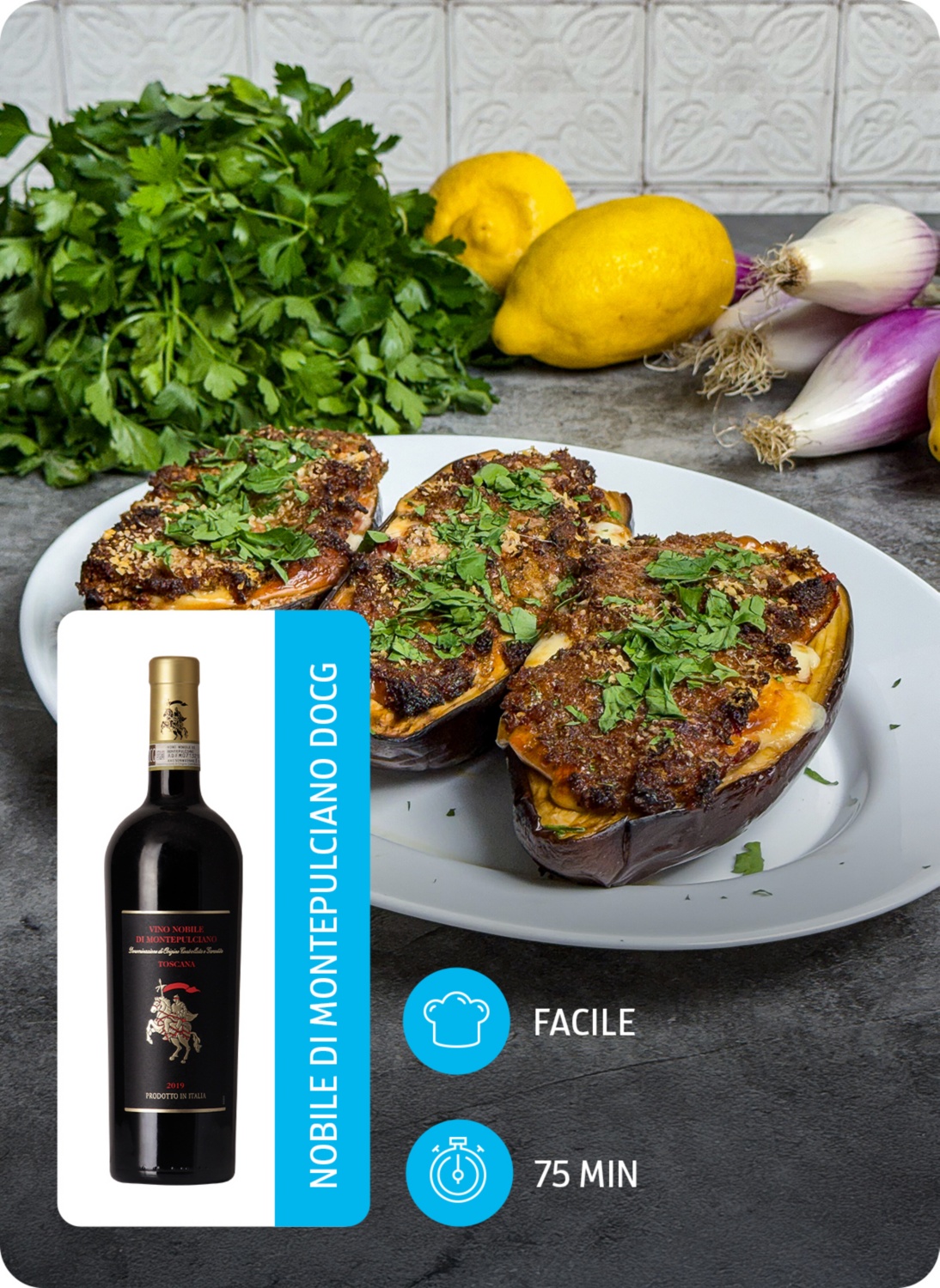 Melanzane ripiene con prosciutto e formaggio