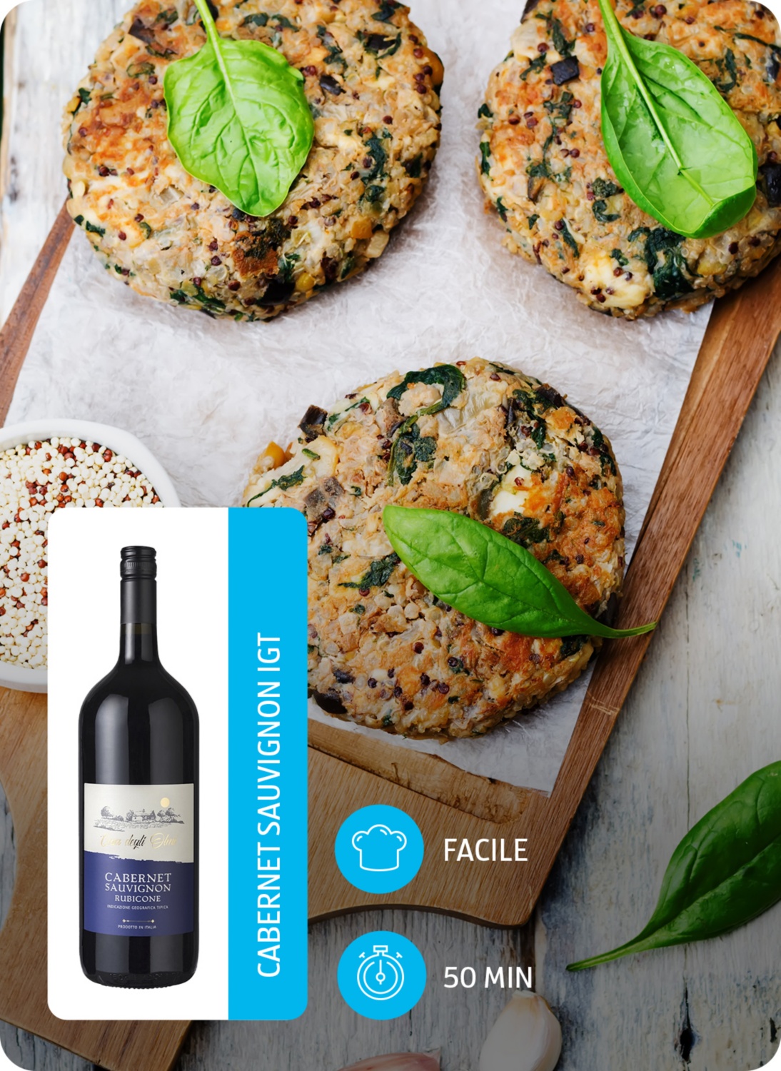 Burger vegetariani di cavolo nero