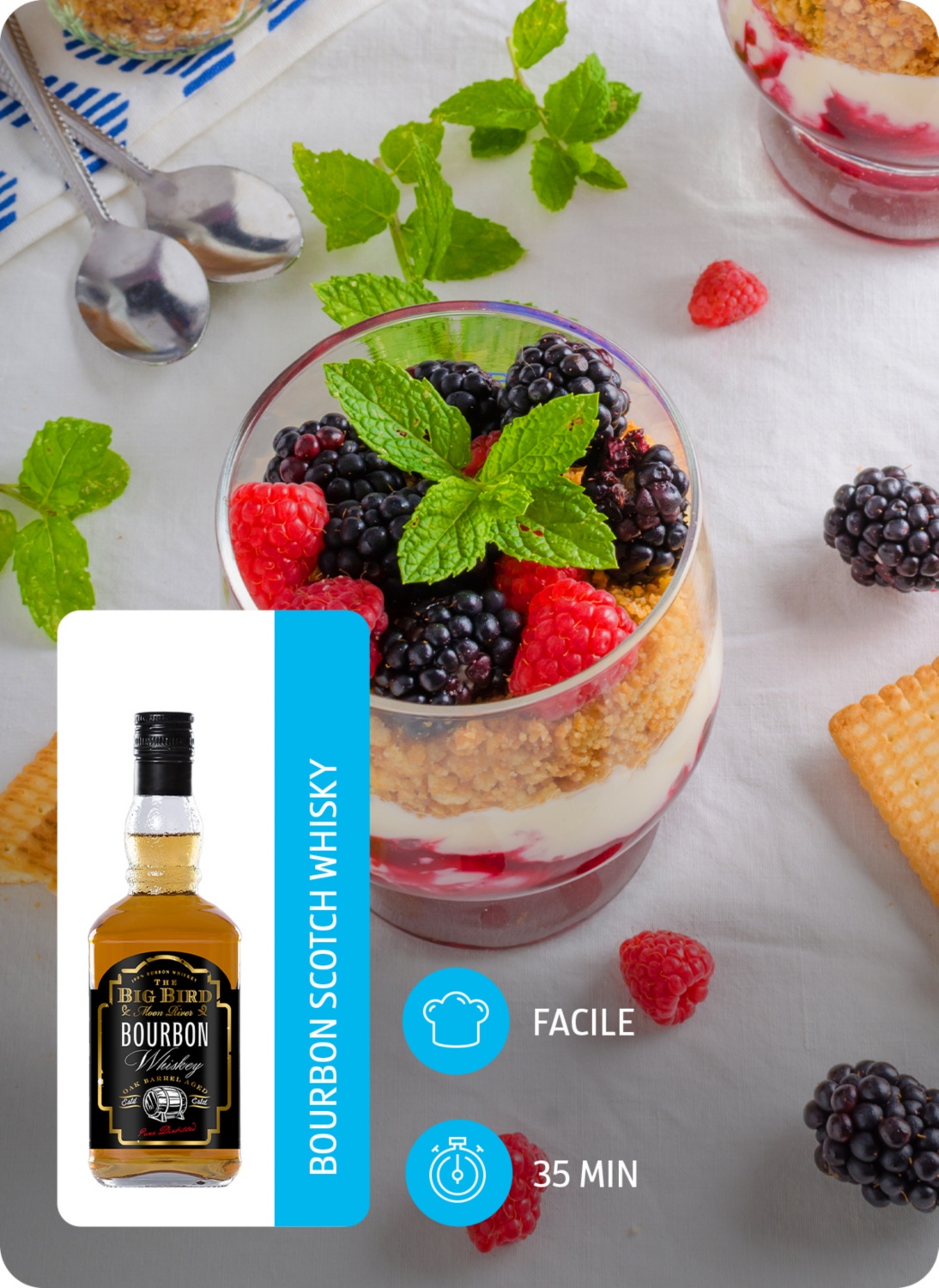 Cheesecake scomposta al bicchiere 