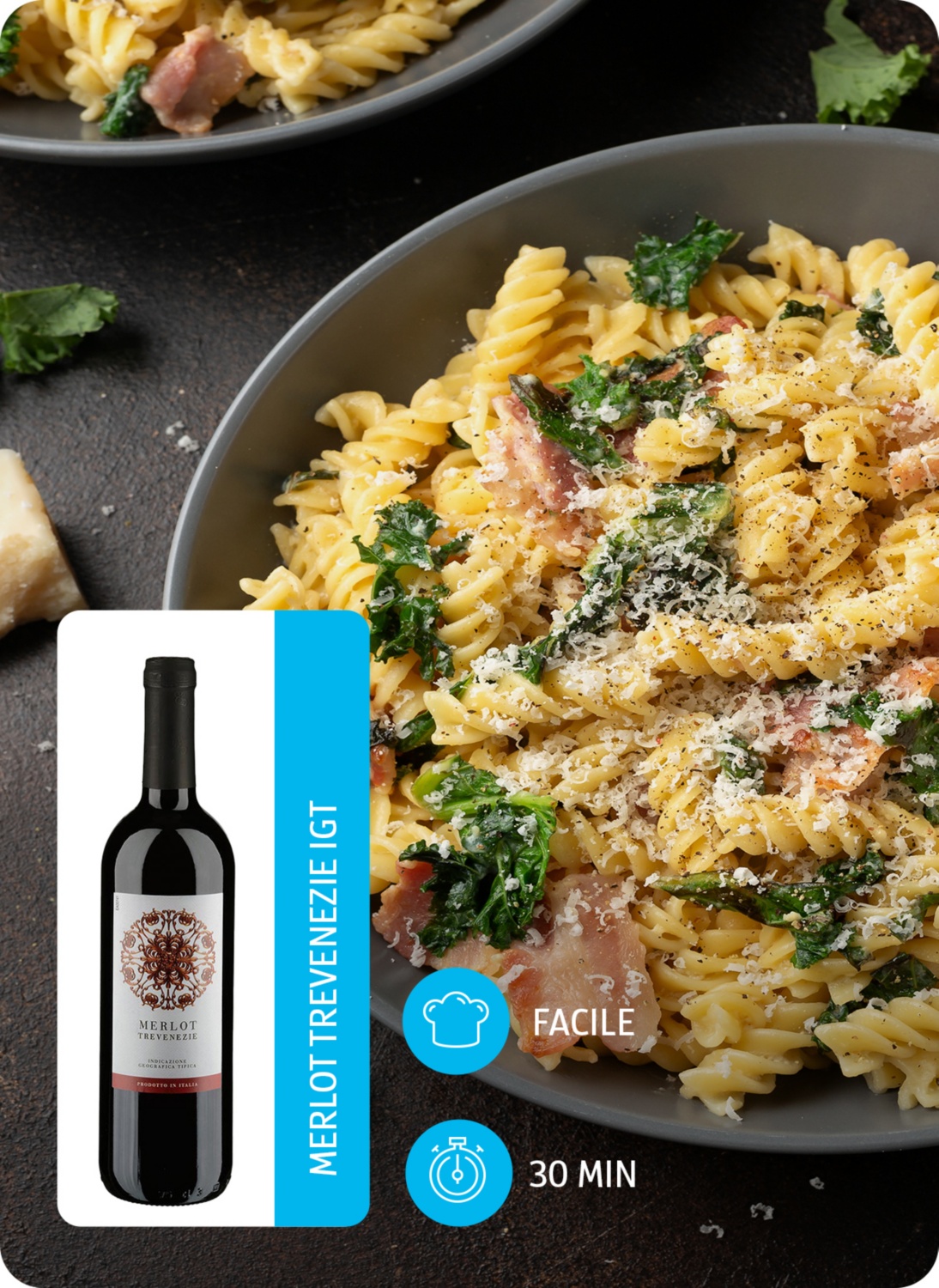 Fusilli cavolo nero e pancetta