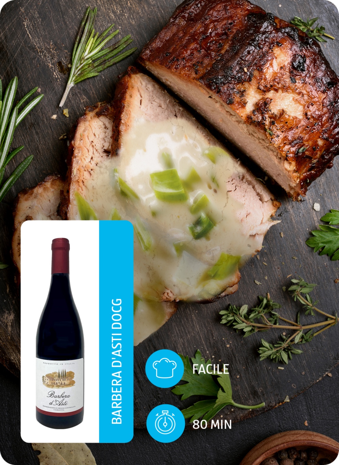 Lonza con salsa di cipollotti 